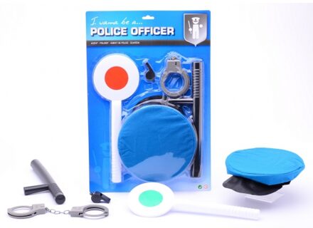 Johntoy Politie verkleed accessoires set - 5 delig - speelgoed - carnaval - kinderen