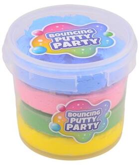 Johntoy Regenboog bouncing putty emmer 400 gram multi