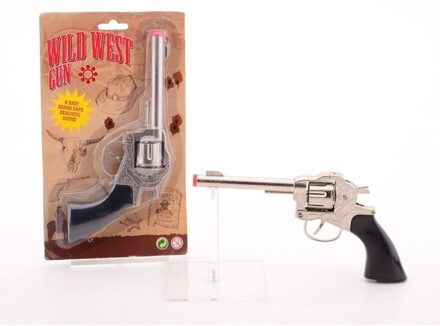 Johntoy Revolver Wild West Cowboy Zwart