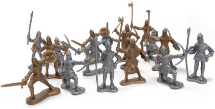 Johntoy Ridder poppetjes - speelgoed - speelset figuren - 60-delig - kunststof Multi