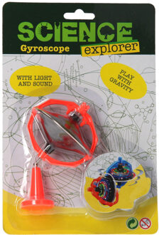 Johntoy Science Explorer: Gyroscoop Met Licht 8 X 8 Cm Oranje