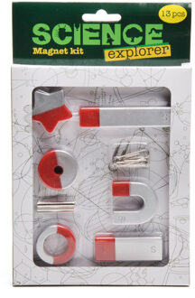 Johntoy Science Explorer Magnetenset 8-delig Rood