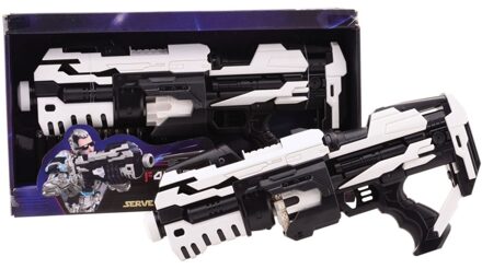 Johntoy Serve & Protect Shooter 45 Cm Zwart/wit 10 Pijlen