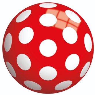 Johntoy Speelbal - Rood met witte stippen - 23 cm