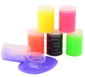 Johntoy Speelslijm - 6x 150 ml - verschillende kleuren - speelgoed slijm - horror Multi