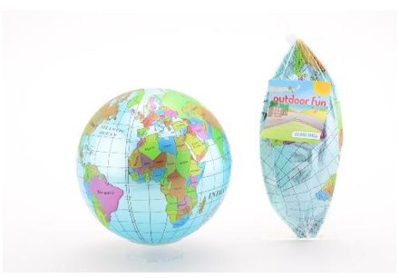 Johntoy strandbal Globe 35 cm Multikleur