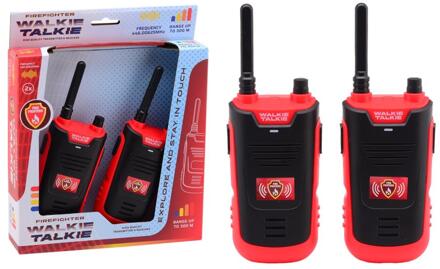 Johntoy Walkie Talkie brandweer 300m rood