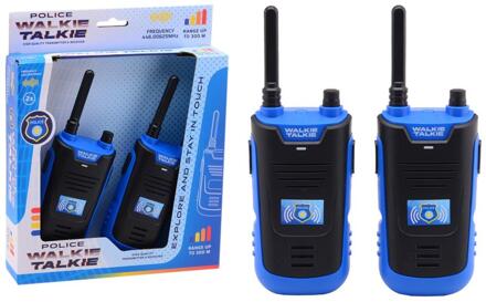 Johntoy Walkie Talkie politie 300 meter bereik zwart