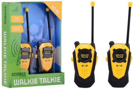 Johntoy walkie-talkie-set Science Explorer 2-delig 80 mtr