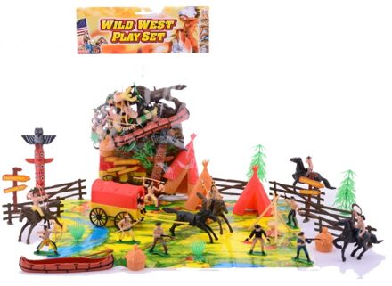 Johntoy Wilde Westen cowboy speel poppetjes en accessoires set