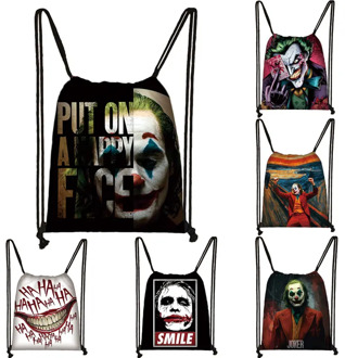 Joker Be reborn Print backpack Joaquin Phoenix women men fashion drawstring bag teenager boys girlsstorage bag party bags