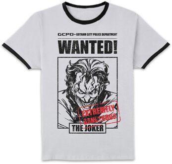 Joker Gotham's Most Wanted Unisex Ringer T-Shirt - White/Black - XL - White/Black