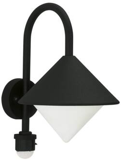 Jolanda buitenwandlamp, zwart, bewegingsmelder