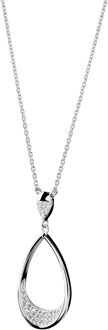 'Jolina' Dames 925 Sterling Zilver Ketting met Hanger - Zilver ZK-7490 - One Size
