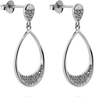 'Jolina' Dames 925 Sterlingsilveren Hangoorbellen - Zilver ZO-7490