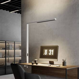Jolinda LED-kantoor-klemlamp, wit wit (RAL 9003)