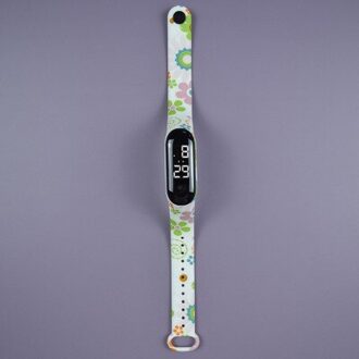 Jonge Liefhebbers Heren Horloges Waterdichte Sport Siliconen Band Horloge Vrouwen Klok Elektronica Led Stappenteller Armband Ivoor