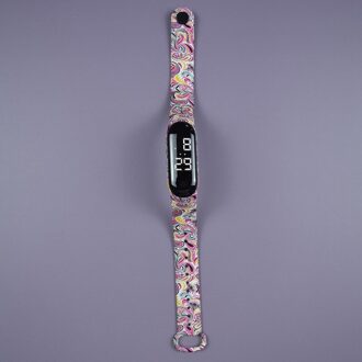 Jonge Liefhebbers Heren Horloges Waterdichte Sport Siliconen Band Horloge Vrouwen Klok Elektronica Led Stappenteller Armband Licht Paars