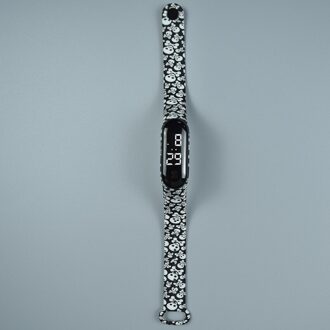 Jonge Liefhebbers Heren Horloges Waterdichte Sport Siliconen Band Horloge Vrouwen Klok Elektronica Led Stappenteller Armband zwart