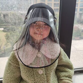 Jongen Meisje Beschermende Cap Anti-Spitting Beschermende Cap Anti-Fog Hoed Kinderen Beschermende Baseball Caps Outdoor gewijd zwart