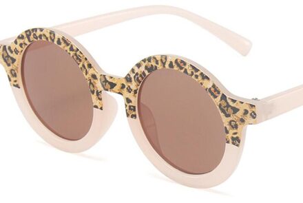 Jongen Meisje Leuke Cartoon Beer Vorm Ronde Zonnebril Kinderen Vintage Zonnebril Uv-bescherming Classic Kids Eyewear 2