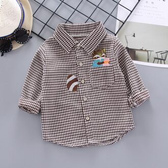 Jongens en meisjes cartoon shirts katoen kinderen shirt jas kinderkleding Grijs / 6m