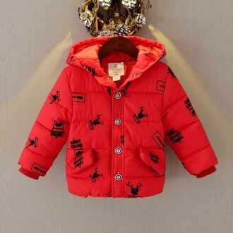 Jongens En Meisjes Katoenen Jas Kinderen Winter Kleding In De Lange Sectie Van Katoen Jas In Kinderen hand Gewatteerde Co Rood / 12m