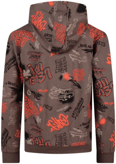 jongens hoodie Bruin - 152-158