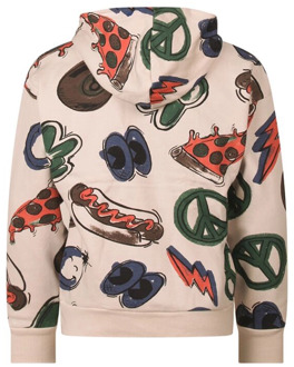 jongens hoodie Ecru - 104-110