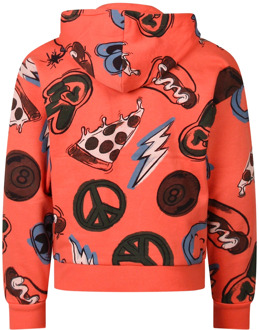 jongens hoodie Oranje - 140-146