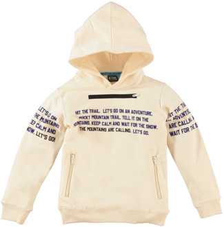 Jongens hoodie robbie Ecru - 116/122