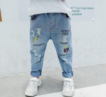 Jongens Jeans Lente Kinderen Losse Broek Lente En Herfst Casual Kids Alfabet Broek Mode Jeans 2-8 Jaar 8T