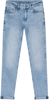 Jongens jeans max straight fit used light denim Blauw - 122