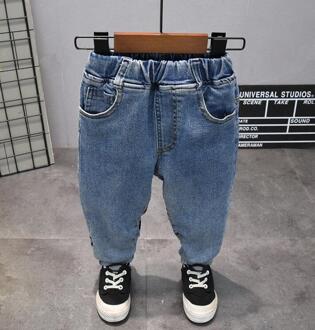 Jongens Jeans Patchwork Jeans Voor Jongen Brief Afdrukken Kinderen Jeans Lente Herfst Casual Baby Boy Kleding 2-7Year 2T--55cm