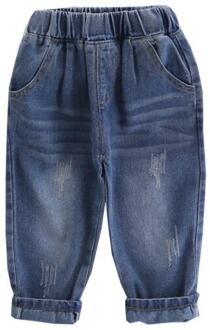 Jongens Jeans Patchwork Jeans Voor Jongen Brief Afdrukken Kinderen Jeans Lente Herfst Casual Baby Boy Kleding Jongen Casual Broek 90 -130 2T--height 90cm