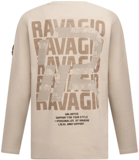 jongens longsleeve Beige - 128-134