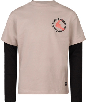 jongens longsleeve Cement - 128-134