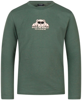 jongens longsleeve Donker groen - 104-110