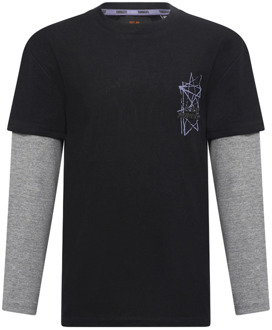 jongens longsleeve Zwart - 116-122