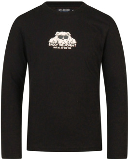 jongens longsleeve Zwart - 128-134