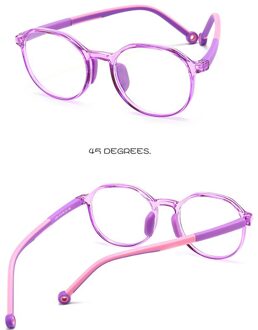 Jongens Meisjes Kids Anti Blue Ray Computer Bril TR90 Flexibele Frame Comfortabele Duurzaam Kinderen Video Gaming Brillen paars