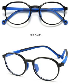 Jongens Meisjes Kids Anti Blue Ray Computer Bril TR90 Flexibele Frame Comfortabele Duurzaam Kinderen Video Gaming Brillen zwart blauw