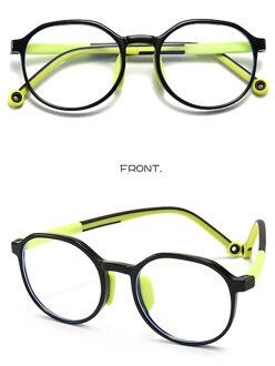 Jongens Meisjes Kids Anti Blue Ray Computer Bril TR90 Flexibele Frame Comfortabele Duurzaam Kinderen Video Gaming Brillen zwart groen