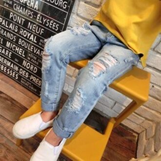 Jongens & Meisjes Ripped Jeans Lente Zomer Herfst Stijl Trend Denim Broek Voor Kids Kinderen Distrressed Gat Broek 3T