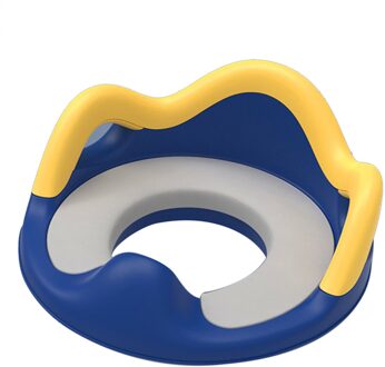Jongens Meisjes Thuis Met Handvat Peuters Rugleuning Kinderen Installeren Multifunctionele Kussen Zindelijkheidstraining Seat Voor Wc Kindje blauw PU