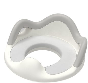 Jongens Meisjes Thuis Met Handvat Peuters Rugleuning Kinderen Installeren Multifunctionele Kussen Zindelijkheidstraining Seat Voor Wc Kindje wit PU