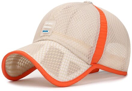 Jongens Meisjes Verstelbare Baseball Caps Ademend Mesh Sport Zomer Hoed Kinderen Caps Kinderen Streetwear Uv Bescherming Panama Beige