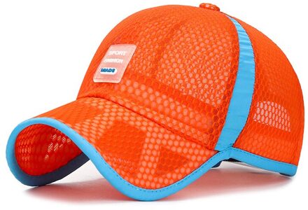 Jongens Meisjes Verstelbare Baseball Caps Ademend Mesh Sport Zomer Hoed Kinderen Caps Kinderen Streetwear Uv Bescherming Panama Orenge