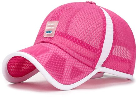 Jongens Meisjes Verstelbare Baseball Caps Ademend Mesh Sport Zomer Hoed Kinderen Caps Kinderen Streetwear Uv Bescherming Panama roos