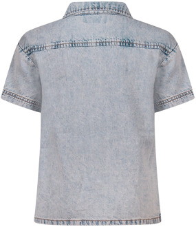 jongens overhemd Bleached denim - 140-146
